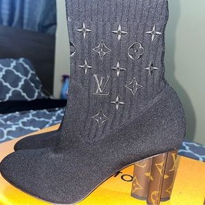 Louis Vuitton Silouette monogrammed ankle boot